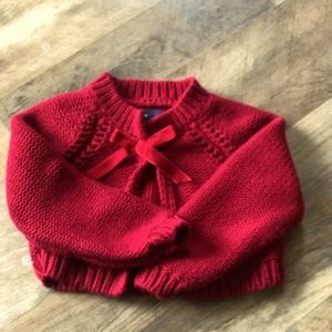 Baby Gap Knit Cropped Cardigan with Bow